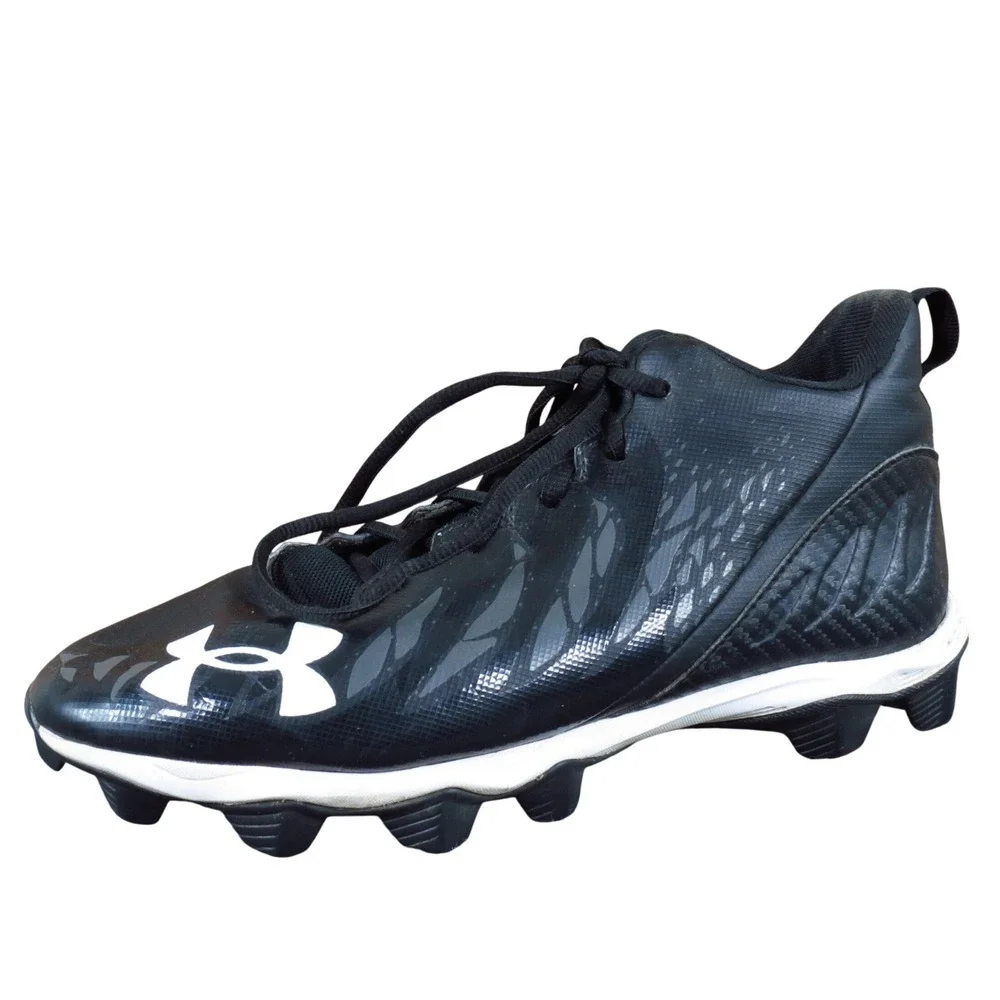 Under Armour Spotlight Franchise RM‎ Mens Football Cleats Sz 8 Black White